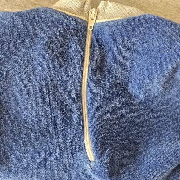 VTG Winnie The Pooh Terry Cloth One Piece Baby Romper Blue Size 3/6 Months - Picture 7 of 10